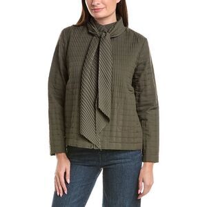 Picadilly Womens  Pleated Jacket, Green